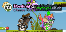 A screenshot of me and Twigs playing Transformice. I'm wearing a monotone outfit while her mouse is colorful.